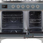 Ilve UMD10FDNS3BGC Majestic Ii 40 Inch Dual Fuel Natural Gas Freestanding Range In Blue Grey With Chrome Trim