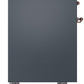 Ilve UPDI406NMPBGP Nostalgie Ii 40 Inch Electric Freestanding Range In Blue Grey With Copper Trim