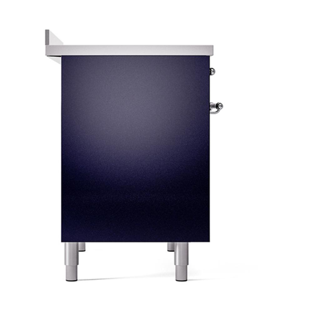 Ilve UNDI406QNMPMBC Ilve Undi406Qnmpmbc Nostalgie Ii Noblesse 40" Induction Range (Solid Door, Midnight Blue, Chrome)