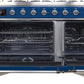 Ilve UM12FDNS3MBCLP Majestic Ii 48 Inch Dual Fuel Liquid Propane Freestanding Range In Blue With Chrome Trim