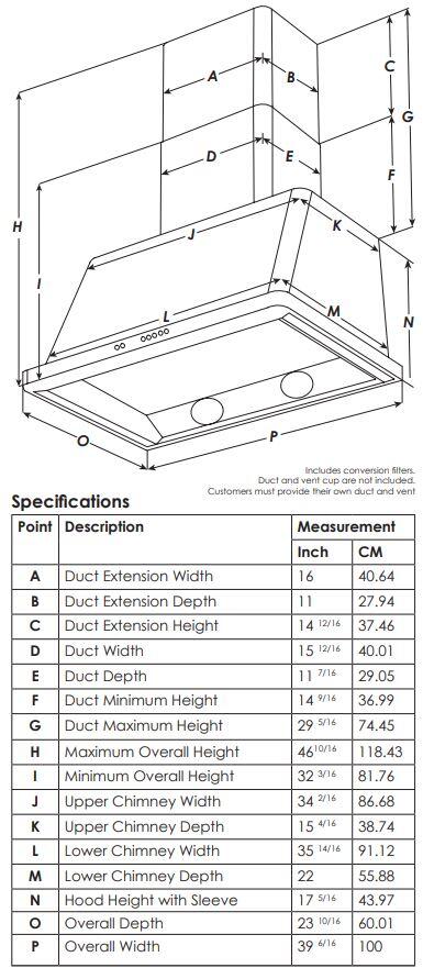 Ilve UAM100SS Majestic 40 Inch Stainless Steel Wall Mount Range Hood