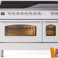 Ilve UPI486NMPRAC Nostalgie Ii 48 Inch Electric Freestanding Range In Ral Custom Color With Chrome Trim