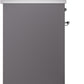 Ilve UPI304NMPMGC Nostalgie Ii 30 Inch Electric Freestanding Range In Matte Graphite With Chrome Trim