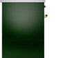 Ilve UPI304NMPEGG Nostalgie Ii 30 Inch Electric Freestanding Range In Emerald Green With Brass Trim