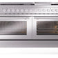 Ilve UP60FWMPSS Professional Plus Ii 60 Inch Dual Fuel Natural Gas Freestanding Range In Stainless Steel With Trim