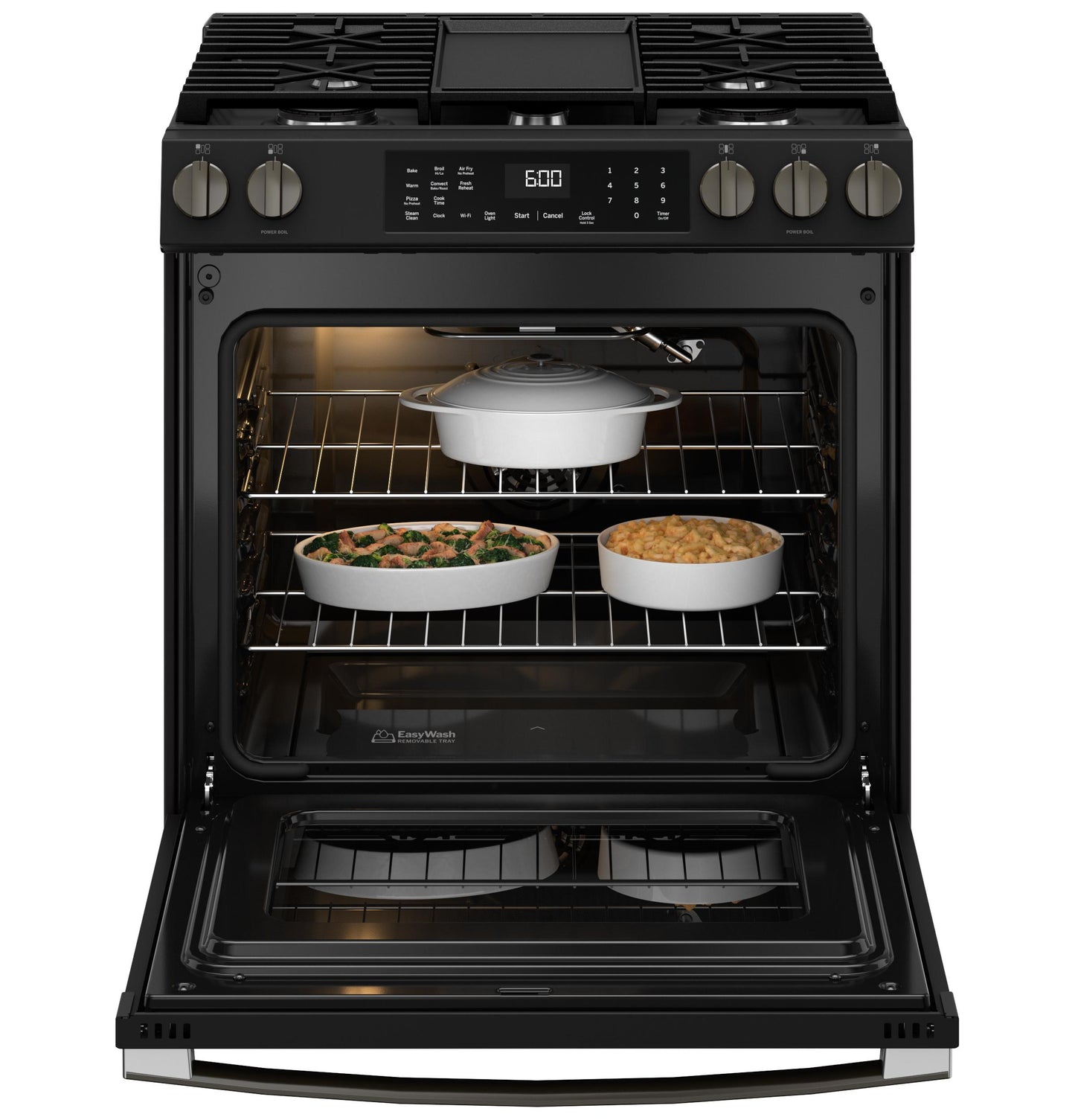 Ge Appliances GGS600AVDS Ge® 30" Slide-In Front-Control Convection Gas Range With No Preheat Air Fry And Easywash&#8482; Oven Tray