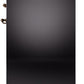 Ilve UP30NMPBKB Nostalgie Ii 30 Inch Dual Fuel Natural Gas Freestanding Range In Glossy Black With Bronze Trim