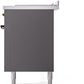 Ilve UP60FSNMPMGB Nostalgie Ii 60 Inch Dual Fuel Natural Gas Freestanding Range In Matte Graphite With Bronze Trim