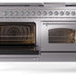 Ilve UP60FNMPSSC Nostalgie Ii 60 Inch Dual Fuel Natural Gas Freestanding Range In Stainless Steel With Chrome Trim