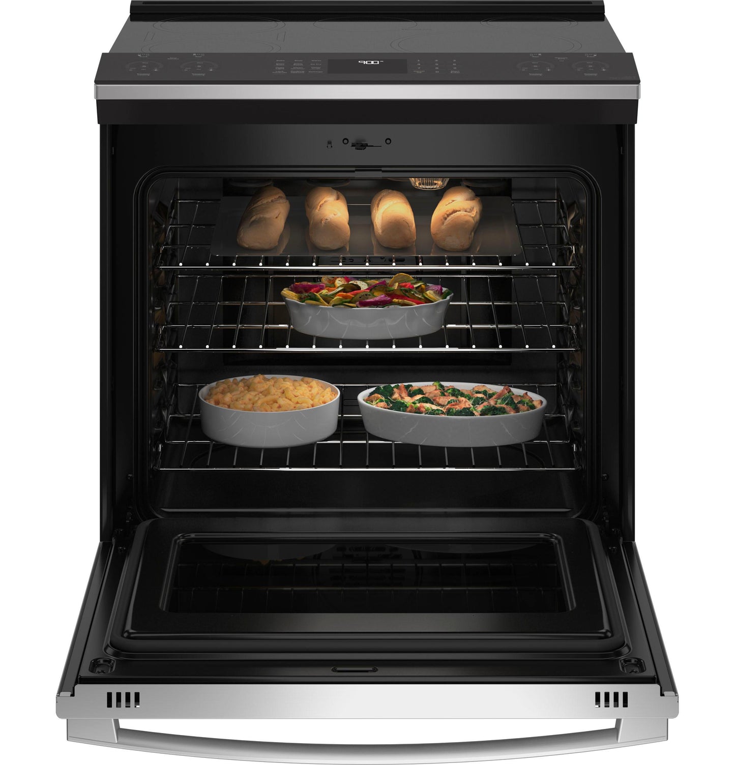 Ge Appliances PHS93EYPFS Ge Profile&#8482; Energy Star 30" Smart Slide-In Fingerprint Resistant Front-Control Induction And Convection Range With No Preheat Air Fry