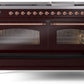 Ilve UP60FNMPBUPLP Nostalgie Ii 60 Inch Dual Fuel Liquid Propane Freestanding Range In Burgundy With Copper Trim