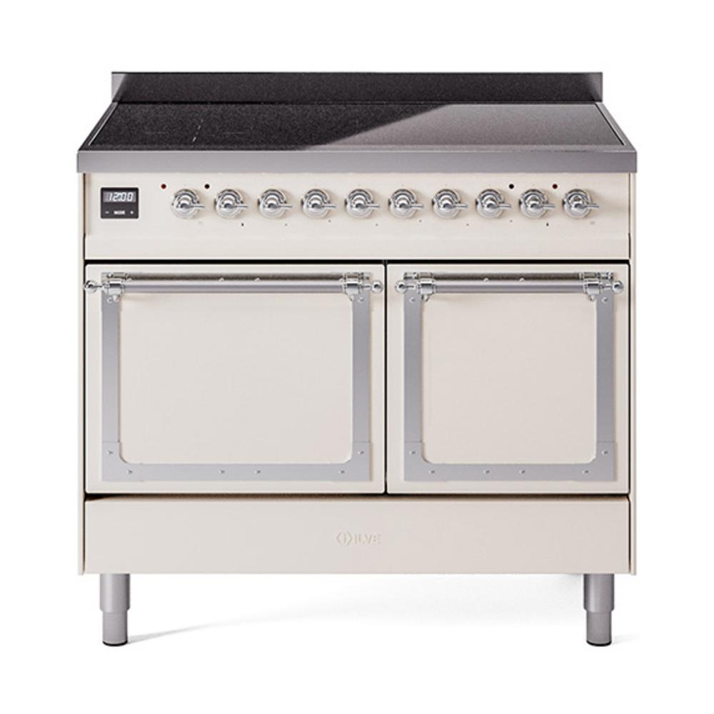 Ilve UNDI406QNMPAWC Ilve Undi406Qnmpawc Nostalgie Ii Noblesse 40" Induction Range (Solid Door, Antique White, Chrome)