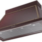 Ilve UANB48BUB Nostalgie 48 Inch Burgundy Wall Mount Range Hood