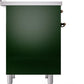 Ilve UPDI406NMPEGB Nostalgie Ii 40 Inch Electric Freestanding Range In Emerald Green With Bronze Trim