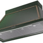 Ilve UANB48EGB Nostalgie 48 Inch Emerald Green Wall Mount Range Hood