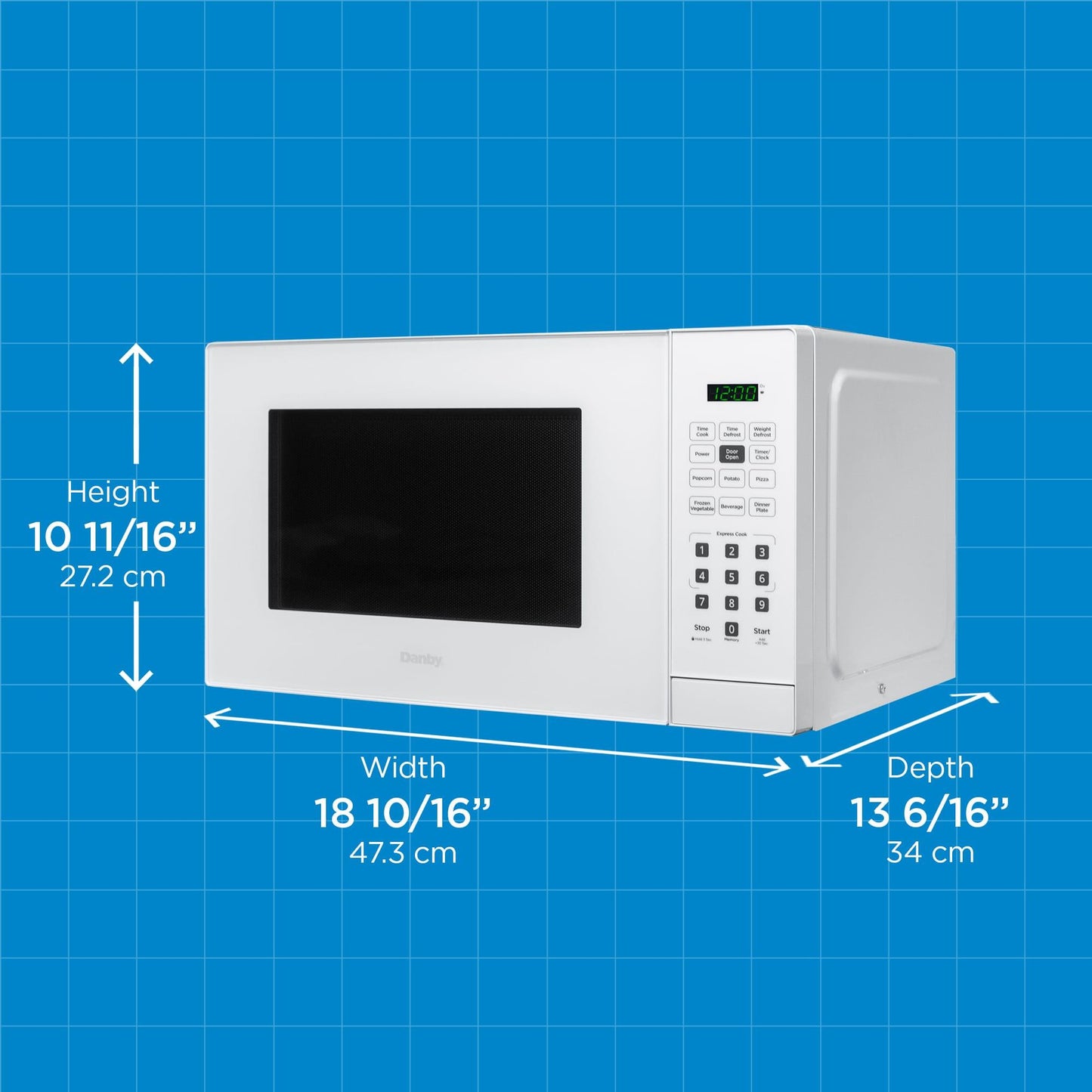 Danby DBMW0921BWW Danby 0.9 Cu. Ft. Countertop Microwave In White