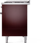 Ilve UP48FNMPBUCLP Nostalgie Ii 48 Inch Dual Fuel Liquid Propane Freestanding Range In Burgundy With Chrome Trim