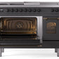 Ilve UP48FSNMPMGB Nostalgie Ii 48 Inch Dual Fuel Natural Gas Freestanding Range In Matte Graphite With Bronze Trim