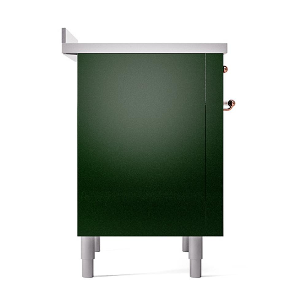 Ilve UNI366QNMPEGP Ilve Uni366Qnmpegp Nostalgie Ii Noblesse 36" Induction Range (Solid Door, Emerald Green, Copper)