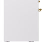 Ilve UPDI406NMPWHG Nostalgie Ii 40 Inch Electric Freestanding Range In White With Brass Trim