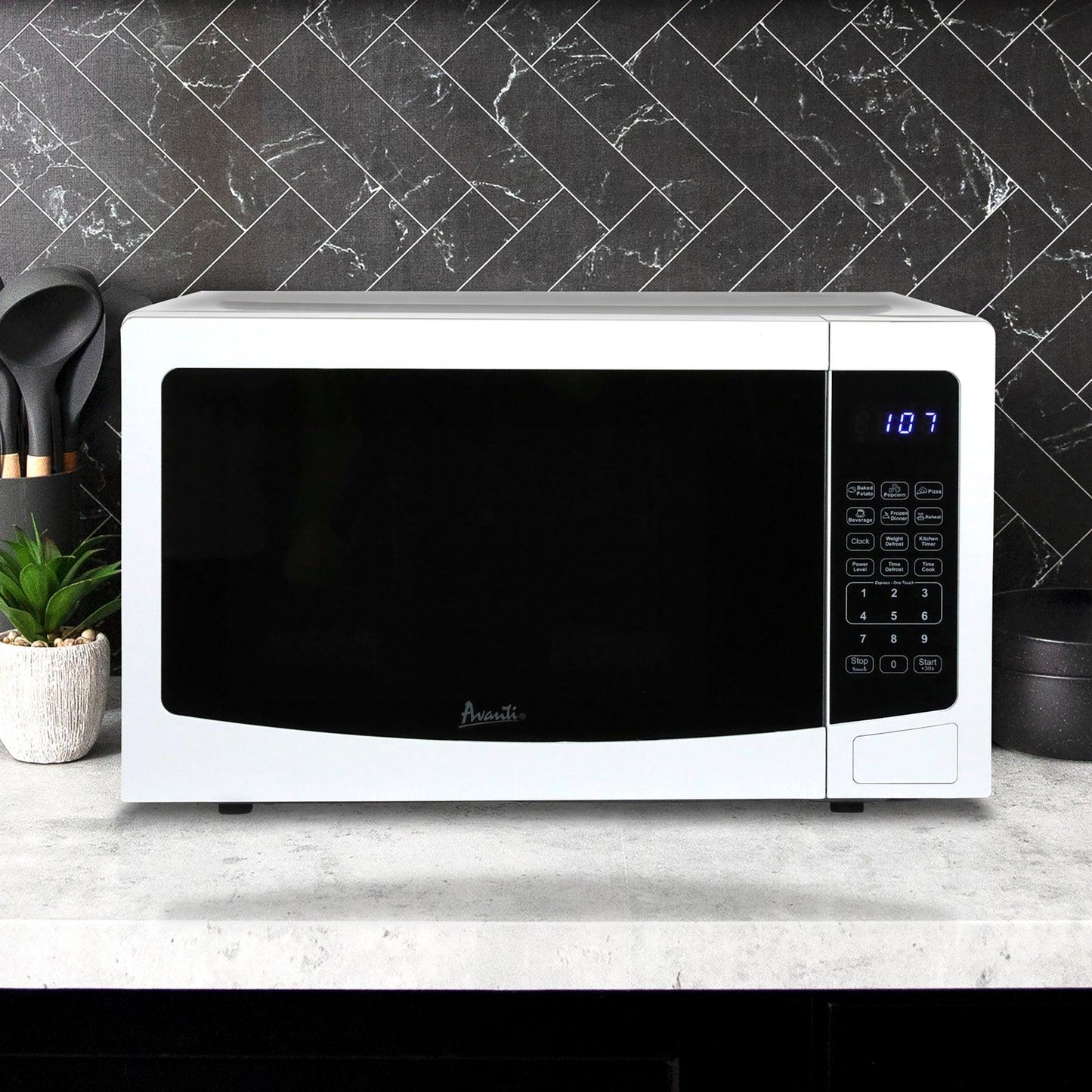 Avanti MT115V0W Avanti Microwave Oven, 1.1 Cu. Ft. Capacity - White / 1.1 Cu. Ft.