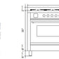 Ilve UP60FSWMPWH Professional Plus Ii 60 Inch Dual Fuel Natural Gas Freestanding Range In White With Trim