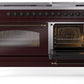 Ilve UP60FNMPBUBLP Nostalgie Ii 60 Inch Dual Fuel Liquid Propane Freestanding Range In Burgundy With Bronze Trim