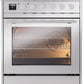 Ilve UPI304WMPSS Professional Plus Ii 30 Inch Electric Freestanding Range In Stainless Steel With Trim