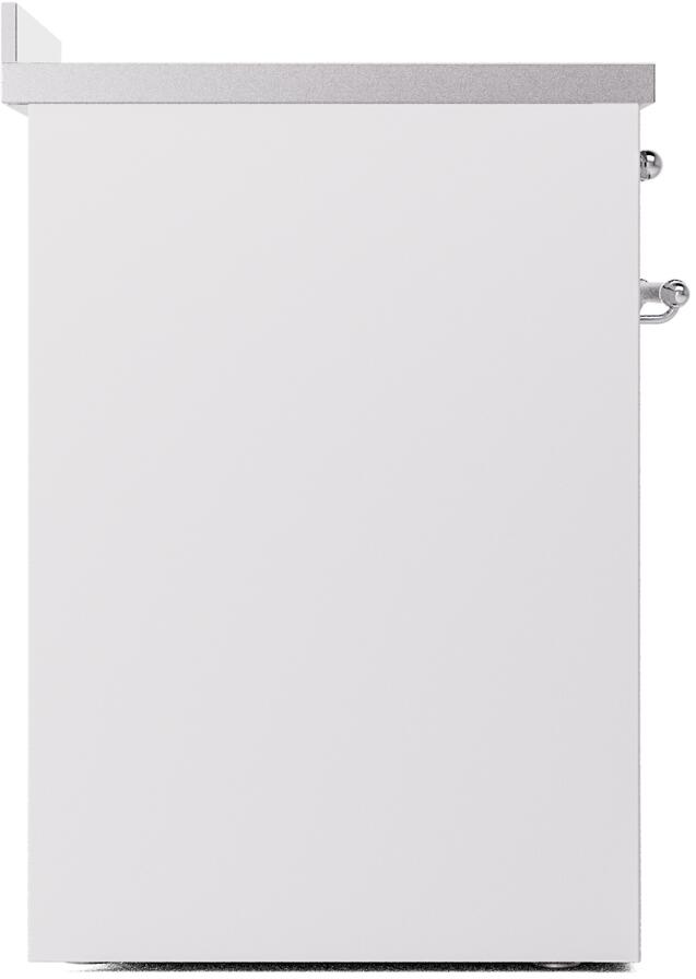 Ilve UPI304NMPWHC Nostalgie Ii 30 Inch Electric Freestanding Range In White With Chrome Trim