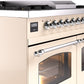 Ilve UPD40FNMPAWCLP Nostalgie Ii 40 Inch Dual Fuel Liquid Propane Freestanding Range In Antique White With Chrome Trim