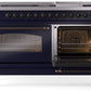 Ilve UP60FNMPMBBLP Nostalgie Ii 60 Inch Dual Fuel Liquid Propane Freestanding Range In Blue With Bronze Trim