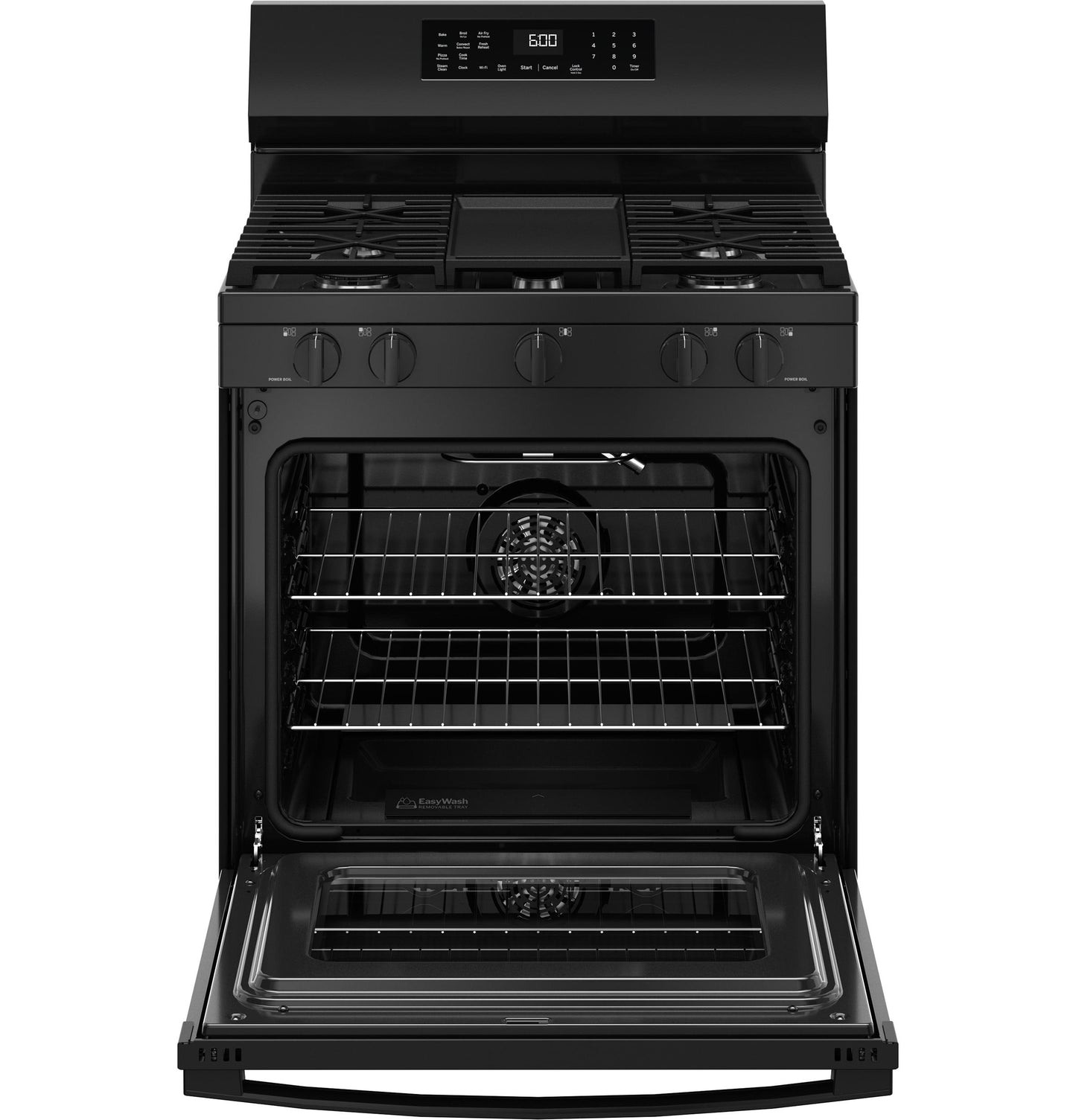 Ge Appliances GGF600AVBB Ge® 30" Free-Standing Gas Convection Range With No Preheat Air Fry And Easywash&#8482; Oven Tray