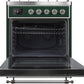 Ilve UM30DNE3EGCLP Majestic Ii 30 Inch Dual Fuel Liquid Propane Freestanding Range In Emerald Green With Chrome Trim