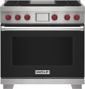 Wolf DF36450GBKP 36" Dual Fuel Range - 4 Burners And Infrared Griddle