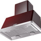 Ilve UAM90BU Majestic 36 Inch Burgundy Wall Mount Range Hood