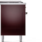 Ilve UP60FSNMPBUBLP Nostalgie Ii 60 Inch Dual Fuel Liquid Propane Freestanding Range In Burgundy With Bronze Trim