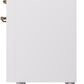 Ilve UP36FNMPWHB Nostalgie Ii 36 Inch Dual Fuel Natural Gas Freestanding Range In White With Bronze Trim