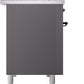 Ilve UP48FNMPMGBLP Nostalgie Ii 48 Inch Dual Fuel Liquid Propane Freestanding Range In Matte Graphite With Bronze Trim