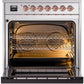 Ilve UP30NMPSSP Nostalgie Ii 30 Inch Dual Fuel Natural Gas Freestanding Range In Stainless Steel With Copper Trim