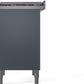 Ilve UP36FNMPBGBLP Nostalgie Ii 36 Inch Dual Fuel Liquid Propane Freestanding Range In Blue Grey With Bronze Trim