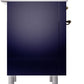 Ilve UPI366NMPMBB Nostalgie Ii 36 Inch Electric Freestanding Range In Blue With Bronze Trim