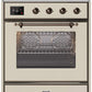 Ilve UMI30NE3AWB Majestic Ii 30 Inch Electric Freestanding Range In Antique White With Bronze Trim