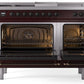 Ilve UP48FSNMPBUBLP Nostalgie Ii 48 Inch Dual Fuel Liquid Propane Freestanding Range In Burgundy With Bronze Trim