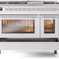 Ilve UP48FWMPWH Professional Plus Ii 48 Inch Dual Fuel Natural Gas Freestanding Range In White With Trim