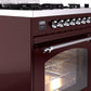 Ilve UP30NMPBUC Nostalgie Ii 30 Inch Dual Fuel Natural Gas Freestanding Range In Burgundy With Chrome Trim