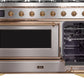 Ilve UM12FDNS3SSGLP Majestic Ii 48 Inch Dual Fuel Liquid Propane Freestanding Range In Stainless Steel With Brass Trim