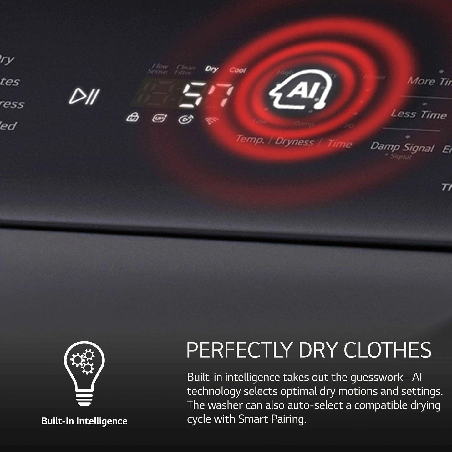 Lg DLE8400BE 7.3 Cu. Ft. Ultra Large Capacity Rear Control Electric Dryer With Lg Easyload&#8482; Door And Ai Sensing