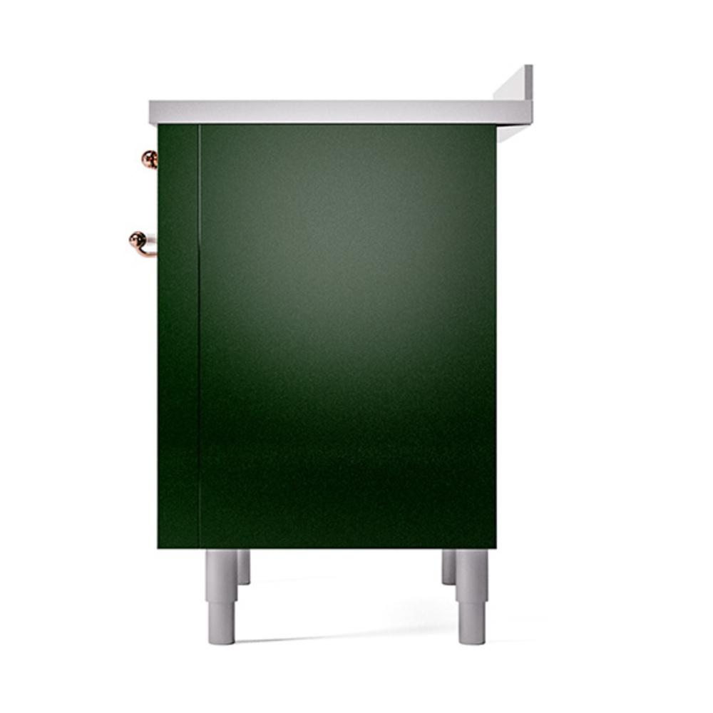 Ilve UNI366QNMPEGP Ilve Uni366Qnmpegp Nostalgie Ii Noblesse 36" Induction Range (Solid Door, Emerald Green, Copper)