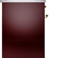 Ilve UP30NMPBUG Nostalgie Ii 30 Inch Dual Fuel Natural Gas Freestanding Range In Burgundy With Brass Trim