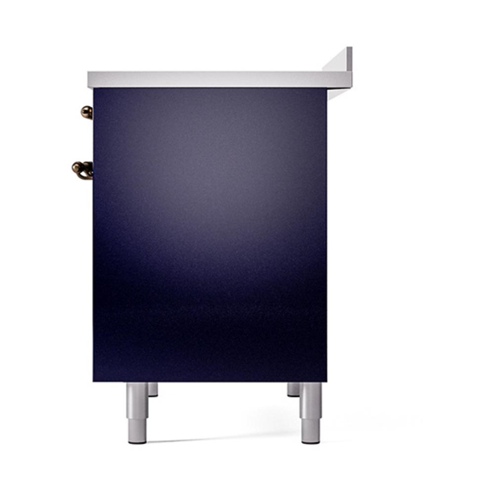 Ilve UNDI406QNMPMBB Ilve Undi406Qnmpmbb Nostalgie Ii Noblesse 40" Induction Range (Solid Door, Midnight Blue, Burnished)